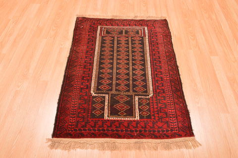 Baluch Brown Hand Knotted 28 X 39 Area Rug 100-89813 Image 4