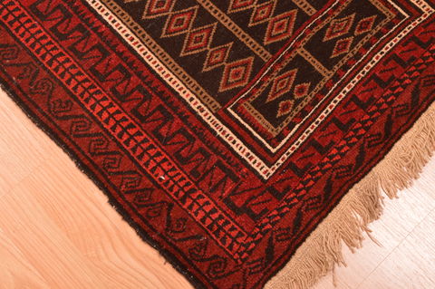 Baluch Brown Hand Knotted 28 X 39 Area Rug 100-89813 Image 8