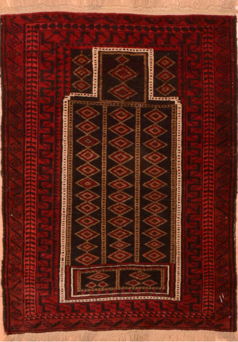 Baluch Brown Hand Knotted 28 X 39 Area Rug 100-89813 Image 0