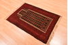 Baluch Brown Hand Knotted 28 X 39  Area Rug 100-89813 Thumb 3