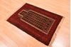 Baluch Brown Hand Knotted 28 X 39 Area Rug 100-89813 Thumb 3