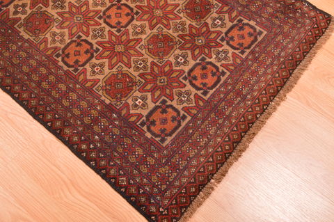 Baluch Beige Hand Knotted 28 X 47 Area Rug 100-89817 Image 4