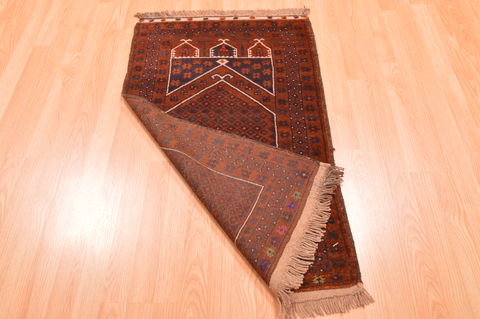 Baluch Brown Hand Knotted 23 X 41 Area Rug 100-89822 Image 10