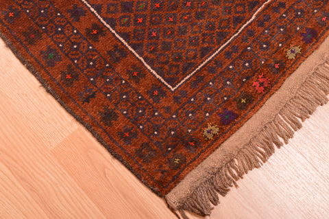 Baluch Brown Hand Knotted 23 X 41 Area Rug 100-89822 Image 4