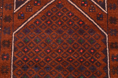 Baluch Brown Hand Knotted 23 X 41 Area Rug 100-89822 Image 5
