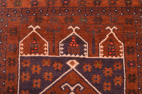 Baluch Brown Hand Knotted 23 X 41 Area Rug 100-89822 Image 6