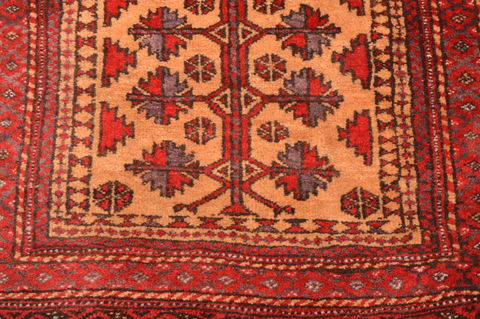 Baluch Beige Hand Knotted 28 X 46 Area Rug 100-89825 Image 10