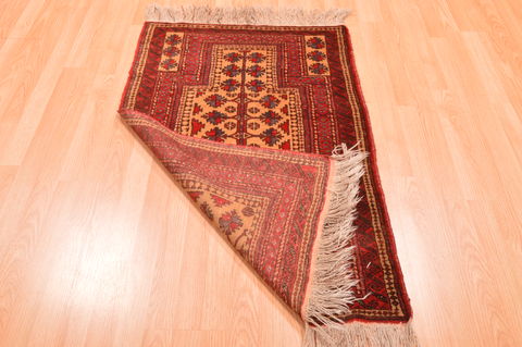 Baluch Beige Hand Knotted 28 X 46 Area Rug 100-89825 Image 12