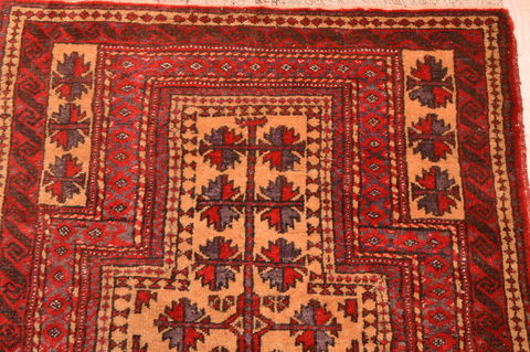 Baluch Beige Hand Knotted 28 X 46 Area Rug 100-89825 Image 9