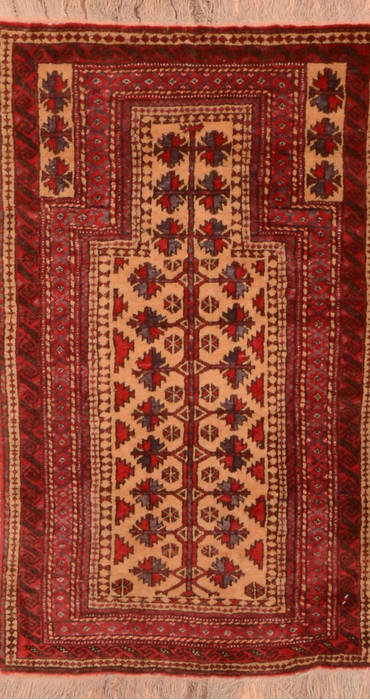 Baluch Beige Hand Knotted 28 X 46 Area Rug 100-89825 Image 0