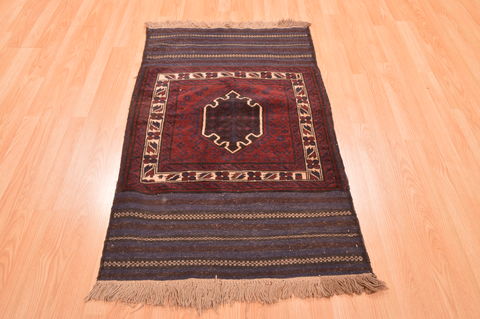 Baluch Red Hand Knotted 30 X 47 Area Rug 100-89829 Image 1