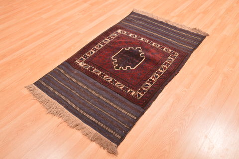 Baluch Red Hand Knotted 30 X 47 Area Rug 100-89829 Image 2