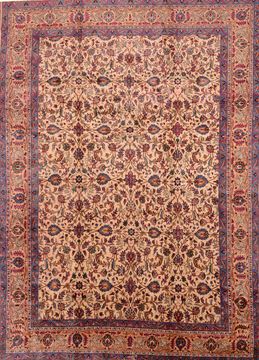 Khorasan Cream Hand Knotted 9'7" X 13'5"  Area Rug 100-89838