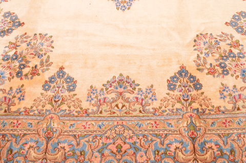 Kerman Beige Hand Knotted 106 X 155 Area Rug 100-89840 Image 10