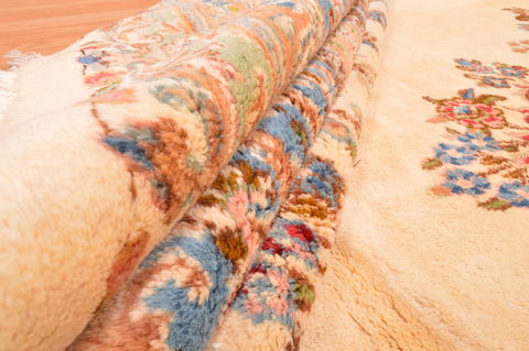 Kerman Beige Hand Knotted 106 X 155 Area Rug 100-89840 Image 17