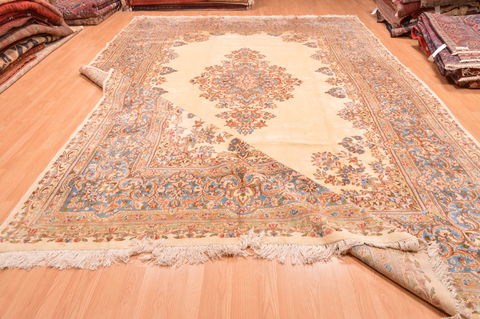 Kerman Beige Hand Knotted 106 X 155 Area Rug 100-89840 Image 19