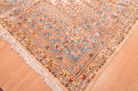 Kerman Beige Hand Knotted 106 X 155 Area Rug 100-89840 Image 7