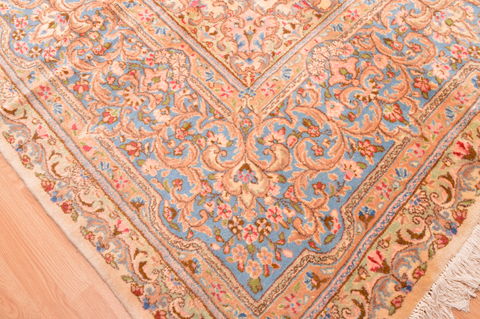 Kerman Beige Hand Knotted 106 X 155 Area Rug 100-89840 Image 9