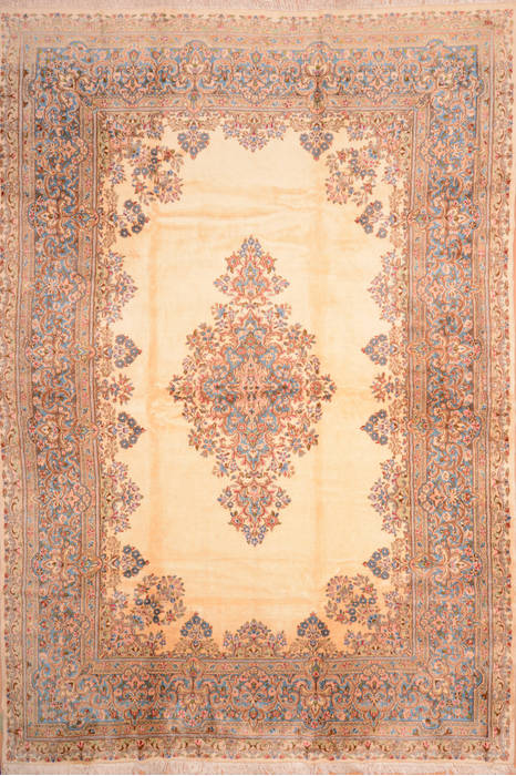 Kerman Beige Hand Knotted 106 X 155 Area Rug 100-89840 Image 0
