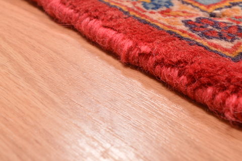 Kashan Red Hand Knotted 101 X 140 Area Rug 100-89843 Image 13