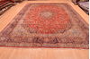 Kashan Red Hand Knotted 101 X 140 Area Rug 100-89843 Thumb 1
