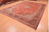 Kashan Red Hand Knotted 101 X 140 Area Rug 100-89843 Thumb 2