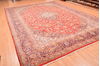 Kashan Red Hand Knotted 101 X 140  Area Rug 100-89843 Thumb 5