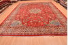 Moshk Abad Red Hand Knotted 100 X 136  Area Rug 100-89849 Thumb 1