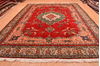 Tabriz Red Hand Knotted 100 X 131  Area Rug 100-89850 Thumb 1
