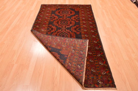 Baluch Blue Hand Knotted 39 X 69 Area Rug 100-89853 Image 11