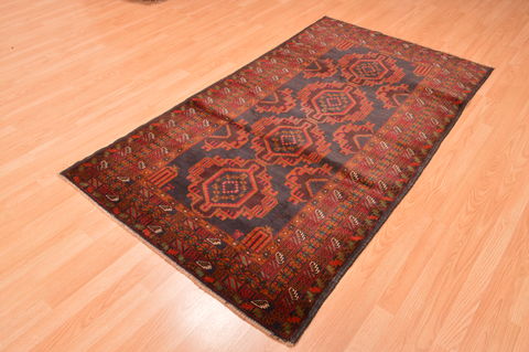 Baluch Blue Hand Knotted 39 X 69 Area Rug 100-89853 Image 5