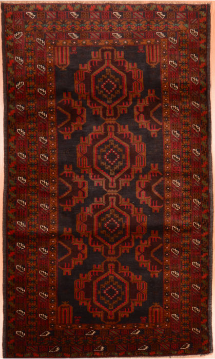 Baluch Blue Hand Knotted 39 X 69 Area Rug 100-89853 Image 0