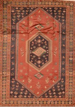 Persian Kelardasht Brown Rectangle 7x10 ft Wool Carpet 89861