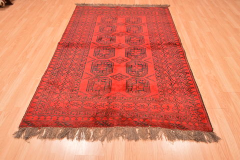 Khan Mohammadi Red Hand Knotted 410 X 73 Area Rug 100-89863 Image 4
