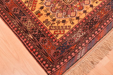 Khan Mohammadi Yellow Hand Knotted 39 X 62 Area Rug 100-89866 Image 10
