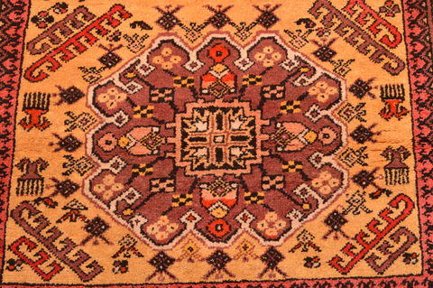 Khan Mohammadi Yellow Hand Knotted 39 X 62 Area Rug 100-89866 Image 11