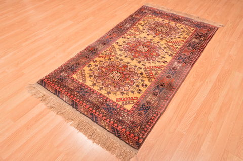 Khan Mohammadi Yellow Hand Knotted 39 X 62 Area Rug 100-89866 Image 5