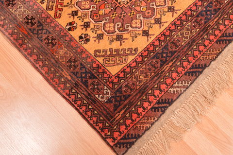 Khan Mohammadi Yellow Hand Knotted 39 X 62 Area Rug 100-89866 Image 7