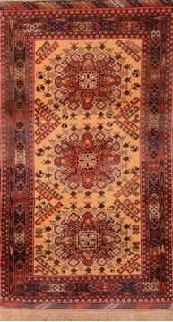 Khan Mohammadi Yellow Hand Knotted 3'9" X 6'2"  Area Rug 100-89866