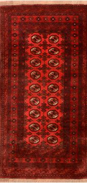 Khan Mohammadi Red Runner Hand Knotted 3'5" X 6'7"  Area Rug 100-89867