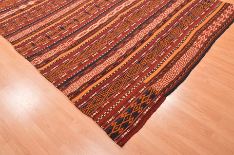 Kilim Brown Hand Knotted 310 X 84 Area Rug 100-89872 Image 11