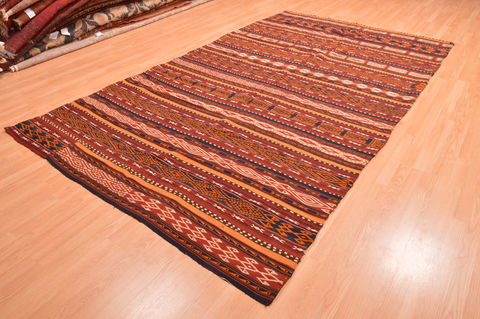 Kilim Brown Hand Knotted 310 X 84 Area Rug 100-89872 Image 2