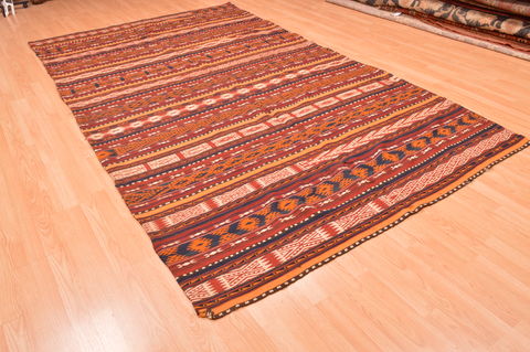 Kilim Brown Hand Knotted 310 X 84 Area Rug 100-89872 Image 5