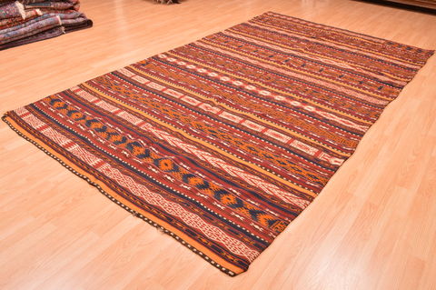 Kilim Brown Hand Knotted 310 X 84 Area Rug 100-89872 Image 6
