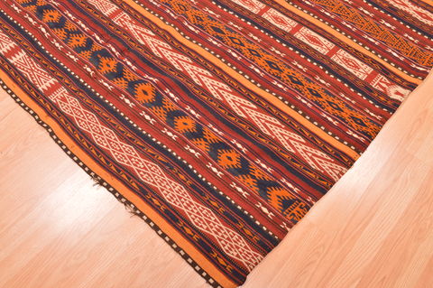 Kilim Brown Hand Knotted 310 X 84 Area Rug 100-89872 Image 7