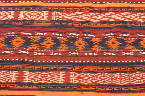 Kilim Brown Hand Knotted 310 X 84 Area Rug 100-89872 Image 8