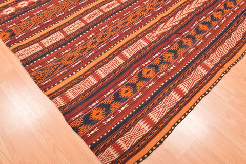 Kilim Brown Hand Knotted 310 X 84 Area Rug 100-89872 Image 9
