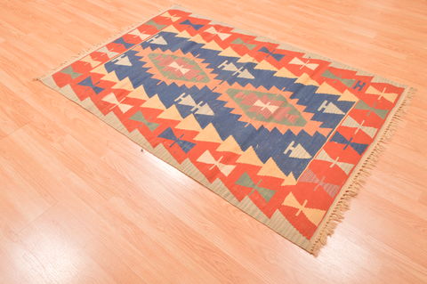 Kilim Orange Hand Knotted 310 X 58 Area Rug 100-89875 Image 3