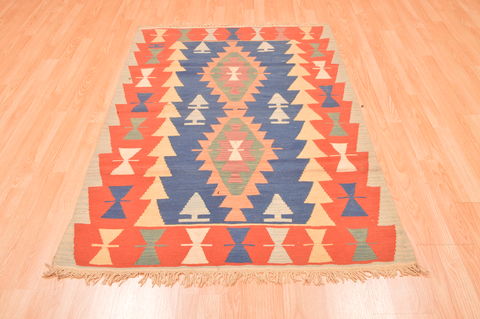 Kilim Orange Hand Knotted 310 X 58 Area Rug 100-89875 Image 4