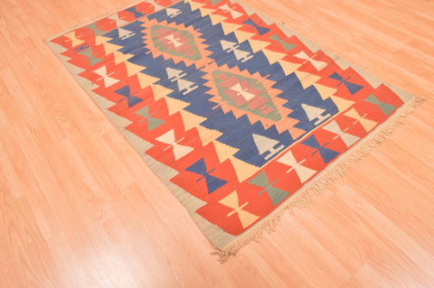Kilim Orange Hand Knotted 310 X 58 Area Rug 100-89875 Image 5